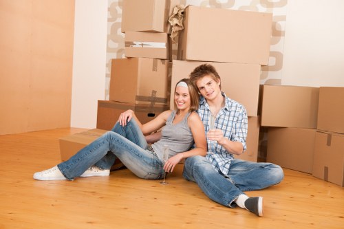 Commercial removals team planning a business move in Putney