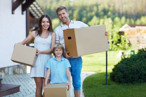 Packing and transporting office furniture in Putney