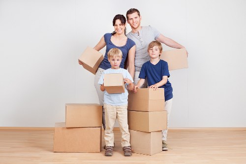 Student removal van for a move in Putney